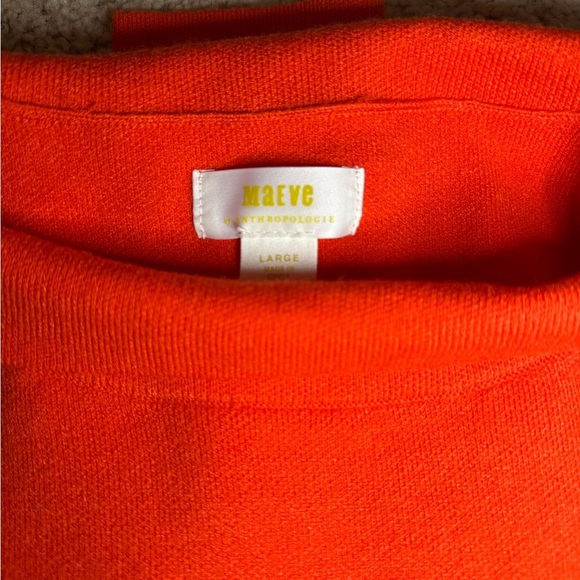 Maeve Orange Cowl Neck Sweater Cozy Knit - Picture 2 of 2